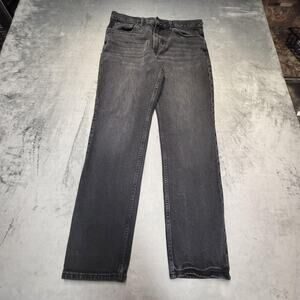 H&M Slim Jeans Mens 32x32 Charcoal Wash Gray Straight Denim Stretch Casual